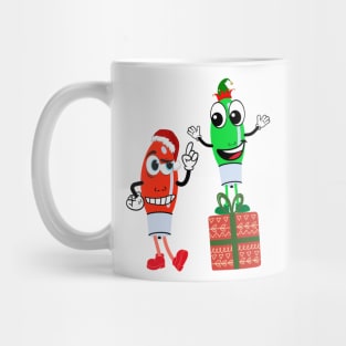 Green and red light for Christmas Mug